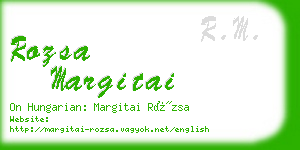 rozsa margitai business card